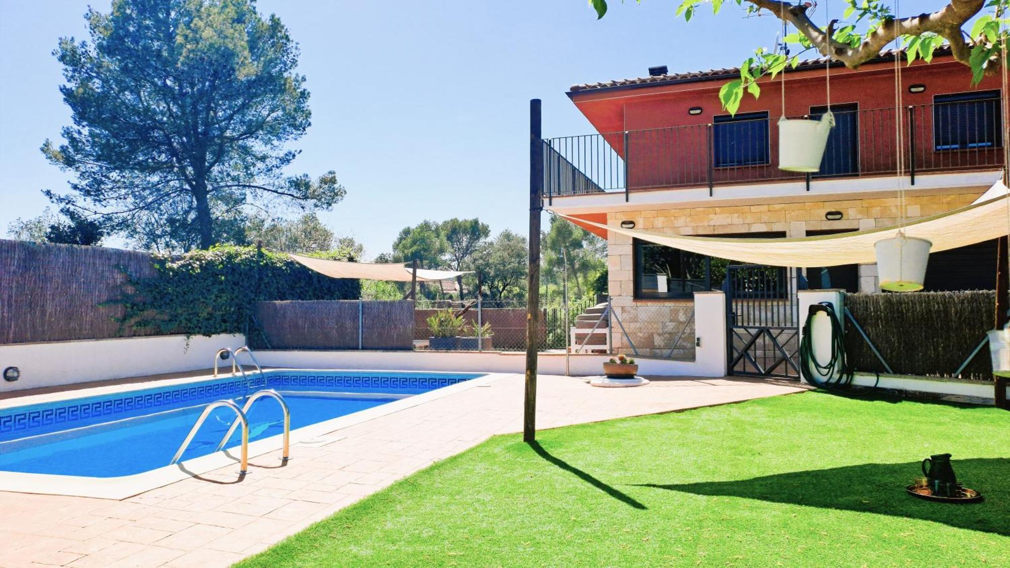 Morera Blanca Piscina, Barbacoa, Chill-Out San Mateu de Bages Exteriér fotografie